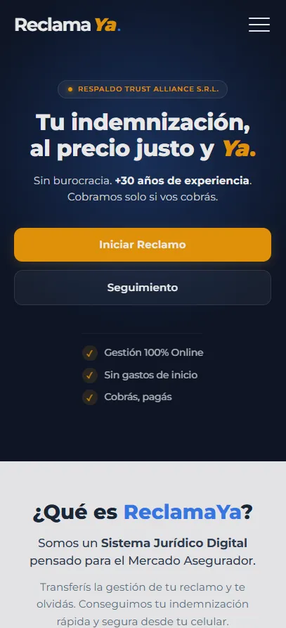 App ReclamaYA en celular